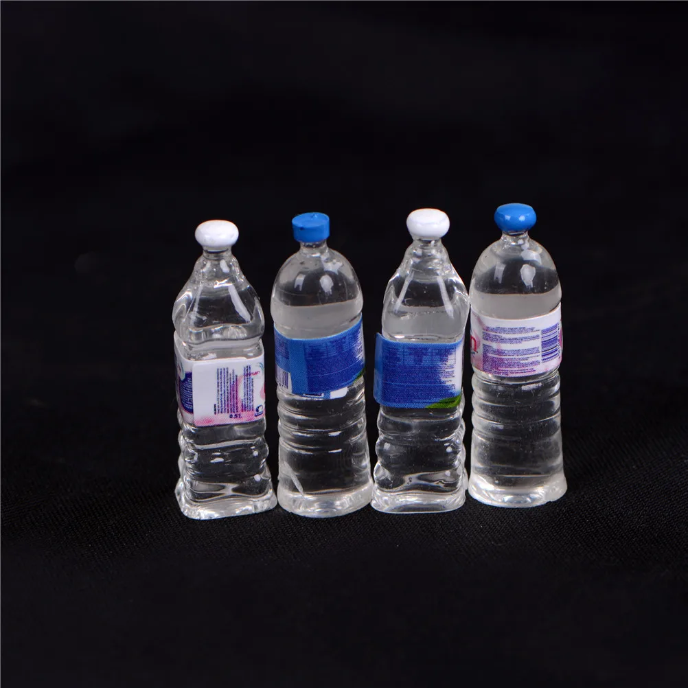 

4PCS Water bottle Miniature Toy Dollhouse 1:6 Scale Mineral Doll Food Kitchen Living Room Accessories Kids Gift Pretend Play Toy