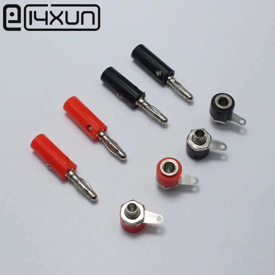 5pairs 4 mm Banana Plug + Jack Solder Type Male and Female Plugs