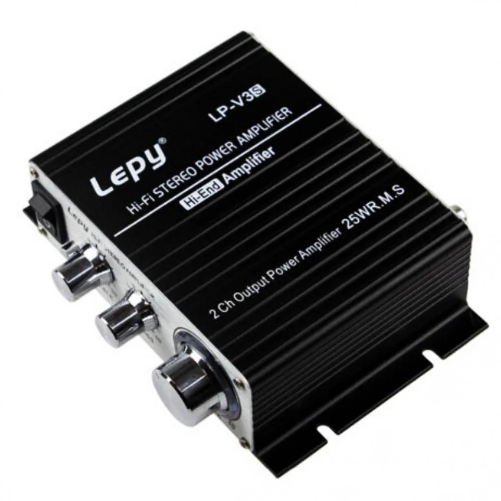 Lepy Mini 700 Вт Hi Fi 12 в стерео усилитель MP3 для iPod мотоциклетный автомобильный
