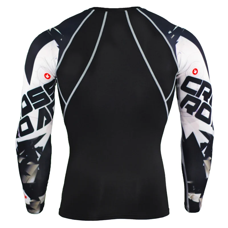 С длинным рукавом Для мужчин для бега комплекты сжатия спортивных костюмов Фитнес спортивные Костюмы быстрый сухой тренировки колготки +