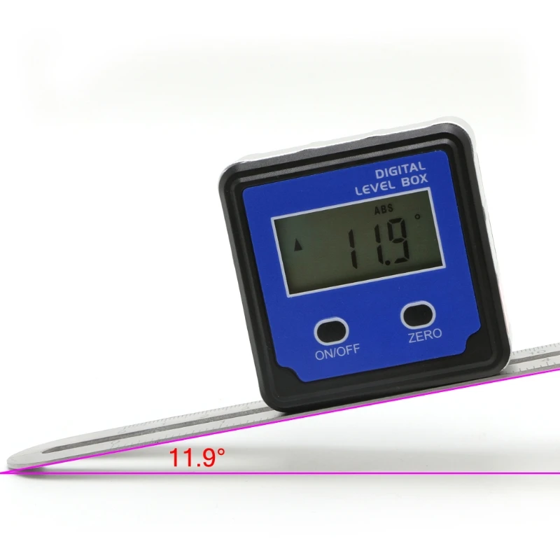 

Digital Protractor Inclinometer Level Box Waterproof Angle Finder Measure Bevel Box Goniometer Magnet 90 degrees Gauge Ruler
