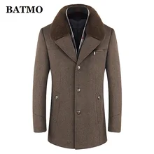 BATMO Новое поступление зимнее шерстяное пальто высокого качества для мужчин, мужское повседневное зимнее шерстяное пальто, большие размеры M-6XL, 1659