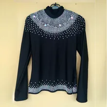 Стиль Мужские костюмы для латинских танцев seior спандекс камни Мужская рубашка для латинских танцев Мужские рубашки для латинских танцев A9