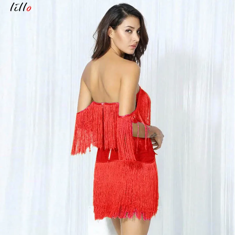 2018-Ver-o-novas-mulheres-sem-mangas-strapless-bandage-vestido-sexy-bodycon-tassel-evening-partido-vestidos (6)