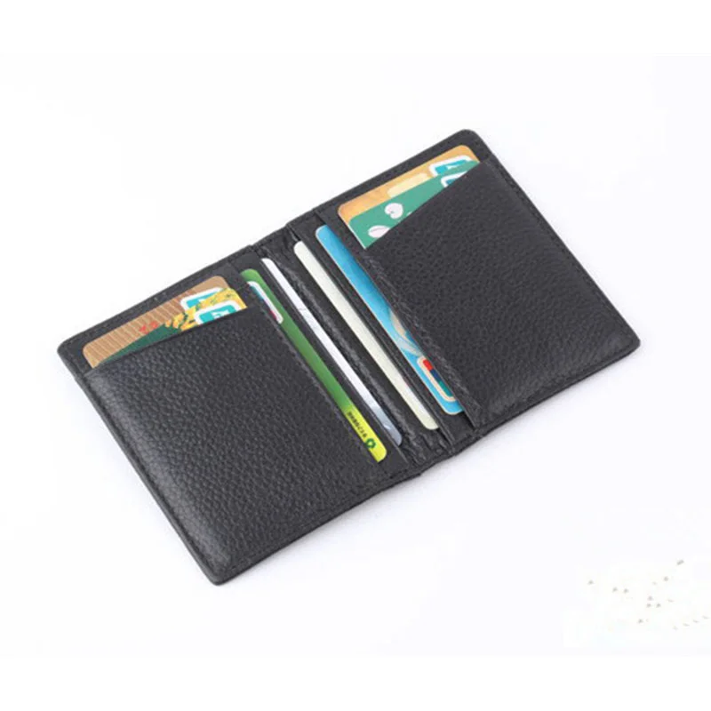 

Rfid Cow Leather Credit Card Holder 2019 Fashion New Arrival Thin Driver License Pasjes Houder Men Small Business Porte Carte