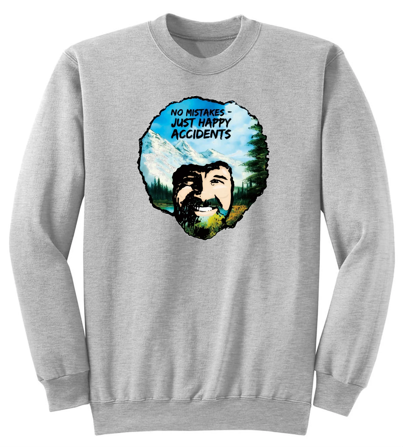 Bob Ross No Mistakes, Happy Accident hoodies casual cotton