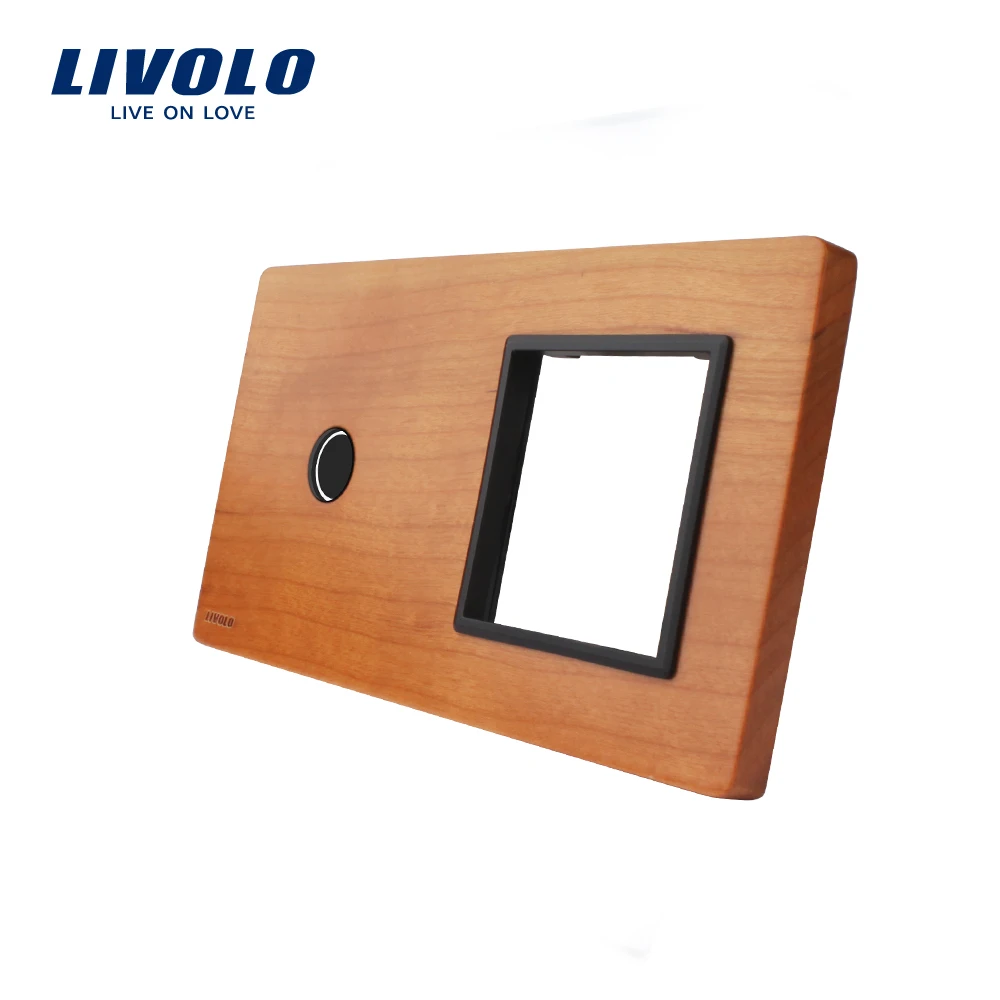 Livolo Cherry дерево Панель 151 мм * 80 стандарт ЕС 1 Gang &amp деревянная рамка VL-C7-C1/SR-21 |