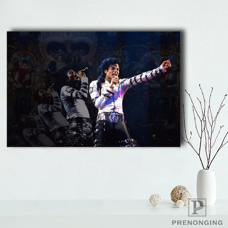 

Fashion Custom canvas print Michael Jackson poster cloth wall Silk Fabric poster Print@190414-h-20