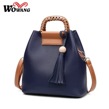 2017 neue Ankunft Frauen Leder Handtaschen Für Vintage Umhängetaschen Mode frauen Umhängetaschen Hohe Qualität Eimer Tasche Kupplung