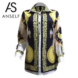 2019 летние блузки с длинным рукавом для женщин рубашки для мальчиков Туника Африканский Традиционный Дашики Вышивка крестом картины печати