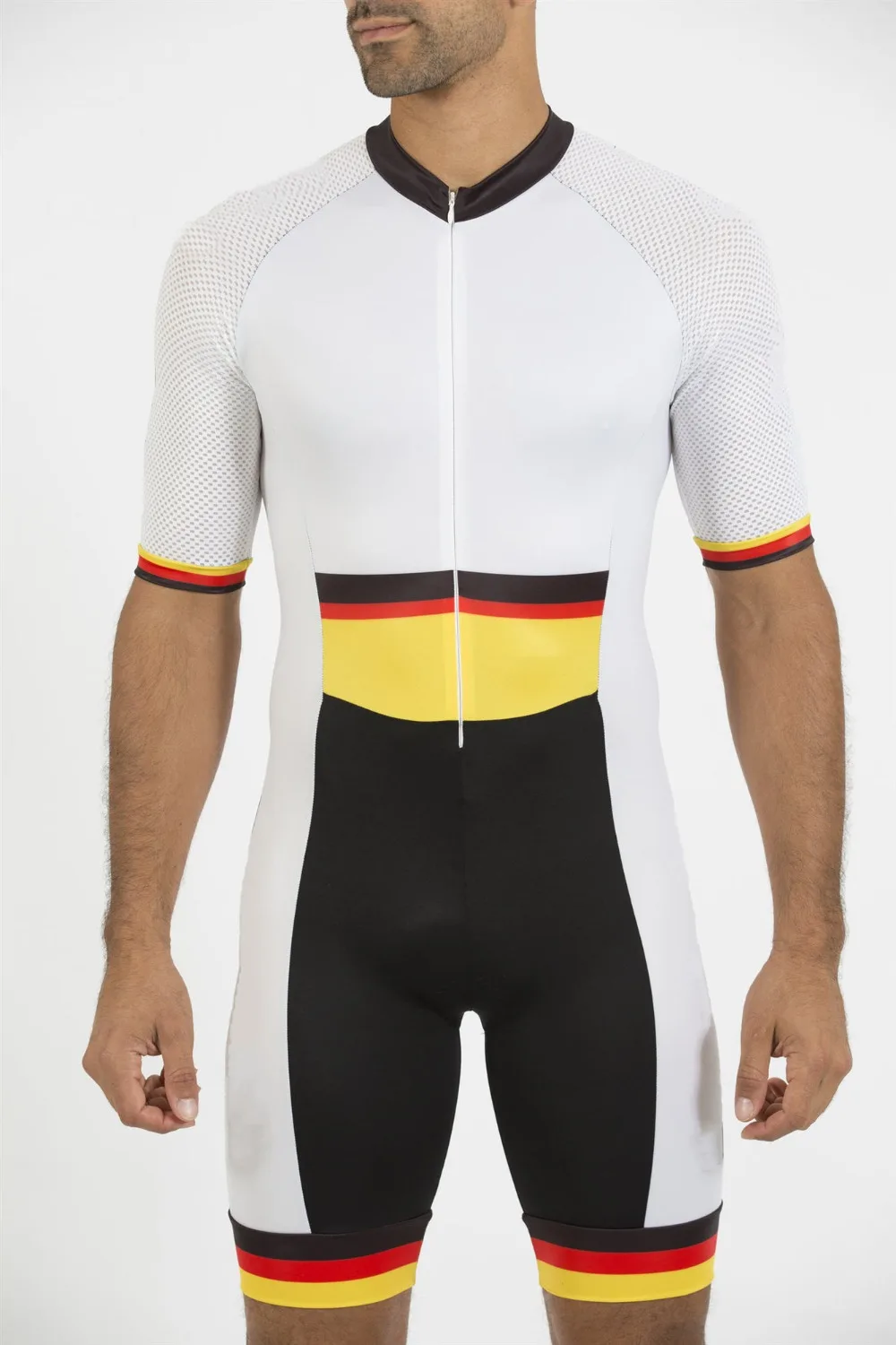 ألمانيا فريق برو Speedsuit الدراجات Skinsuit الرجال الترياتلون الرياضية الملابس روبا Ciclismo مايوه قطعة واحدة ارتداءها