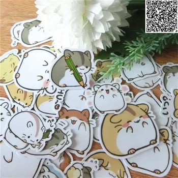 

39 Pcs Mini hamsters sell paper Sticker For Luggage Skateboard Phone Laptop Moto Bicycle/Eason Stickers/DIY Scrapbooking