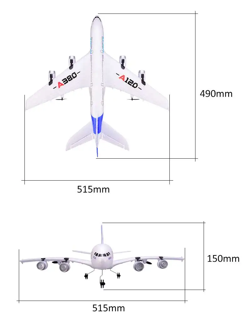 Wltoys XK A120 Airbus A380 модель самолета с дистанционным управлением 2,4G 3CH EPP RC самолет с фиксированным крылом RTF RC размах крыльев игрушка