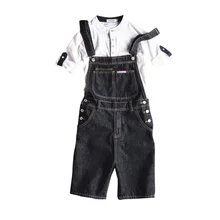 2018 New Fashion Casual Slim Black Denim Overalls Men Cargo Pants Male Jeans Jumpsuits Summer Sexy Short Denim Trousers Size 5XL цена 2018 New Fashion Casual Slim Black Denim Overalls Men Cargo Pants Male Jeans Jumpsuits Summer Sexy Short Denim Trousers Size 5XL цены онлайн
