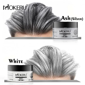 

Mokeru 2pc Washable Unisex Gold Brown Natural Colored Hair Cream Molding Styling Wax Temporary Hair Dye Paint For Hair Color Mud