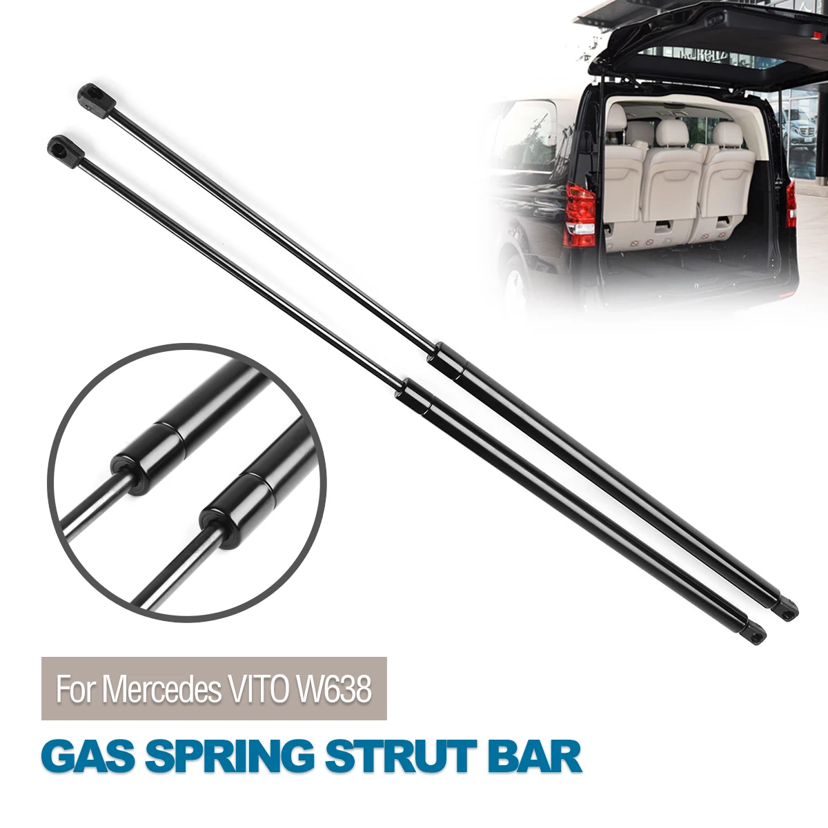 2 x Rear Tailgate Gas Strut Bar Trunk Boot Support For VITO W638in
