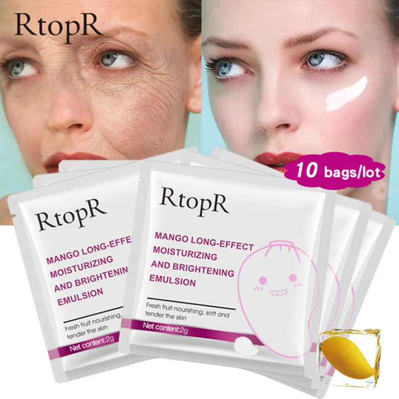 

10 pcs/lot Hydrating Whitening Skin Care Beauty Emulsion Face Anti-Aging Anti Winkles Hyaluronic Acid Mango Effect Deep Emulsion