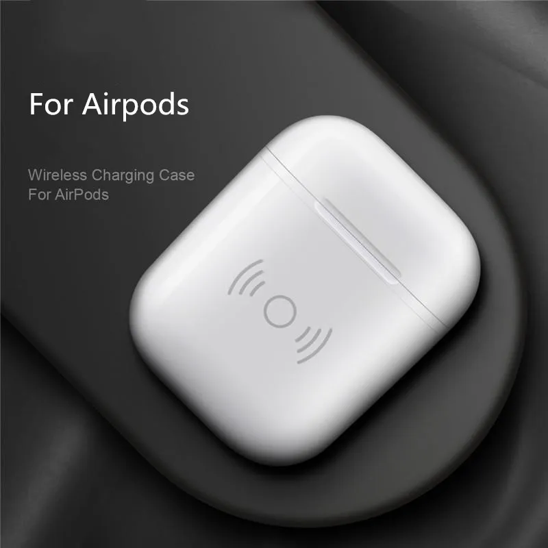 Чехол для беспроводной зарядки для Airpods QI Стандартный чехол для беспроводного зарядного приемника совместим с любыми беспроводными зарядными устройствами