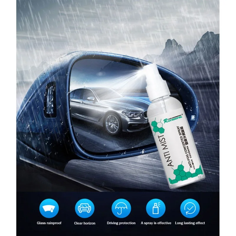 

HOT Efficient Car Front Windshield Anti-fogging Agent Rearview Mirror Rainproof Flooding Film Window Interior Water Repellent