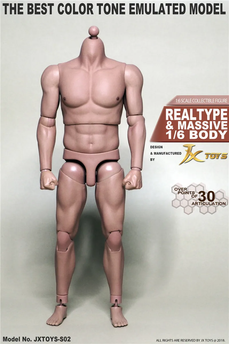 1/6 Scale JXtoys S02 strong Male 12" Figure Body New For Collection IN STOCK 