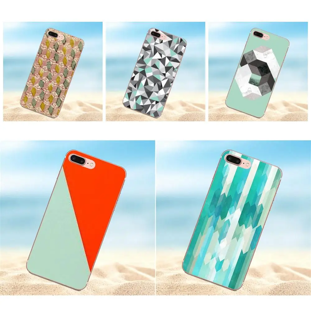 

Qdowpz TPU Patterns For Huawei G8 Honor 5C 5X 6 6X 7 8 9 Y5II Mate 9 P7 P8 P9 P10 P20 Lite Plus 2017 Mint Green Geometric Lovely