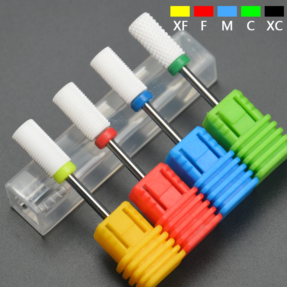 

ViiNuro Milling Cutter Rotary Burr Bits Ceramic Nail Drill Bits For Pedicure Electric Manicure Machine Accessories Nail Tool