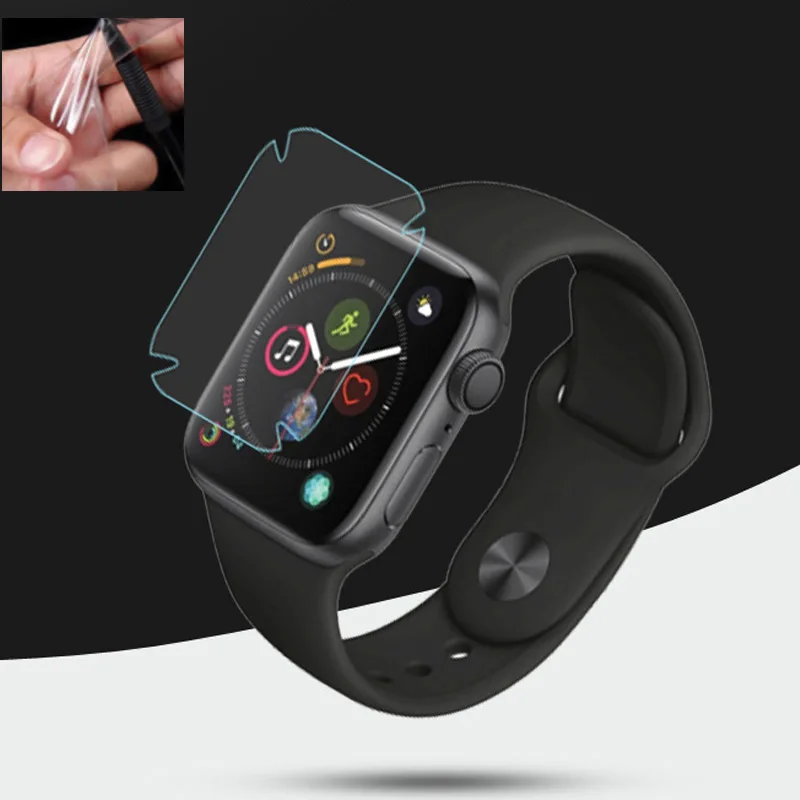 

10PCS TPU Soft Clear Full edge Cover Protective Film (Not Glass) For Apple Watch Series 4 40mm 44mm Screen Protector Film