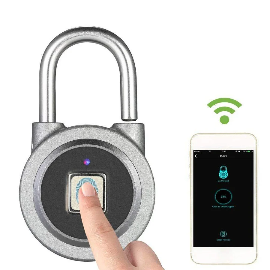 Smart-padlock-electronic-lock-warehouse-door-security-door-lock-Bluetooth-fingerprint-padlock