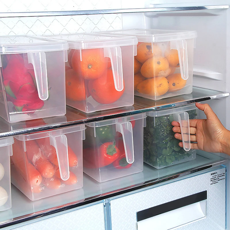 

Kitchen Transparent Plastic Storage Box Grains Beans Storage Contain Sealed Food Container Refrigerator Storage Box Bin Kitchen