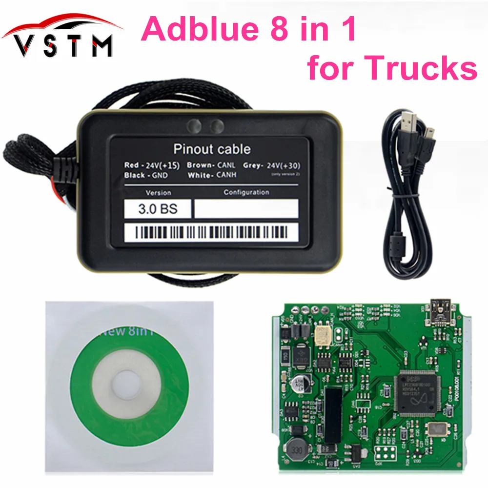 Профессиональный эмулятор Adblue 8 в 1 V3.0 инструмент для диагностики автомобиля с