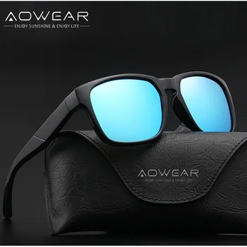 

AOWEAR Unisex Square Vintage Sunglasses Women Polarized Retro Sunglasses Men Outdoor Driving Shades Glasses Oculos Gafas Sol