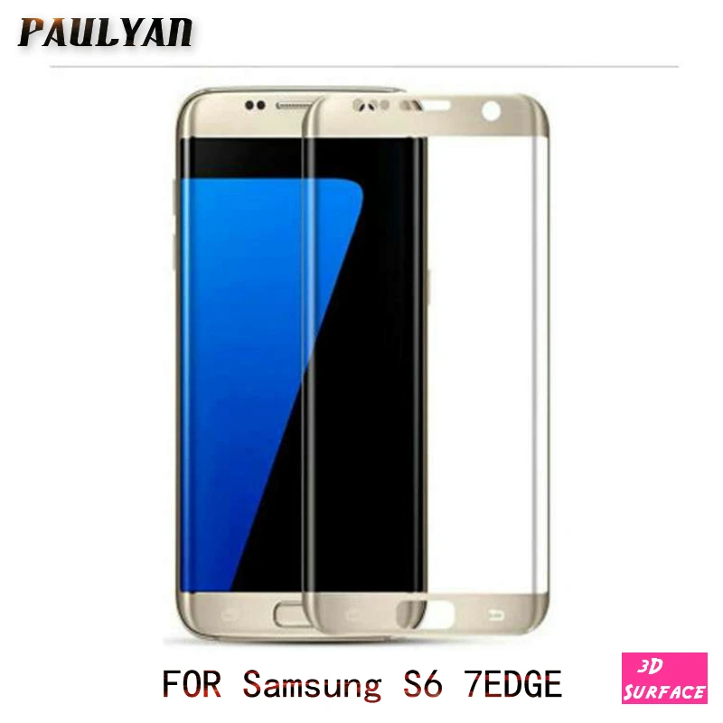 3D изогнутое Защитное стекло для экрана Samsung Galaxy S6 S7 Plus закаленное s7 s6 Edge