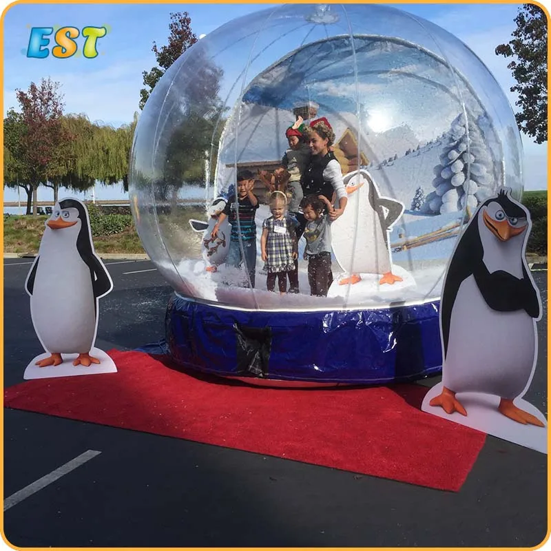 Гигантский Рождественский снежный шар Photo Booth для рекламной рекламы