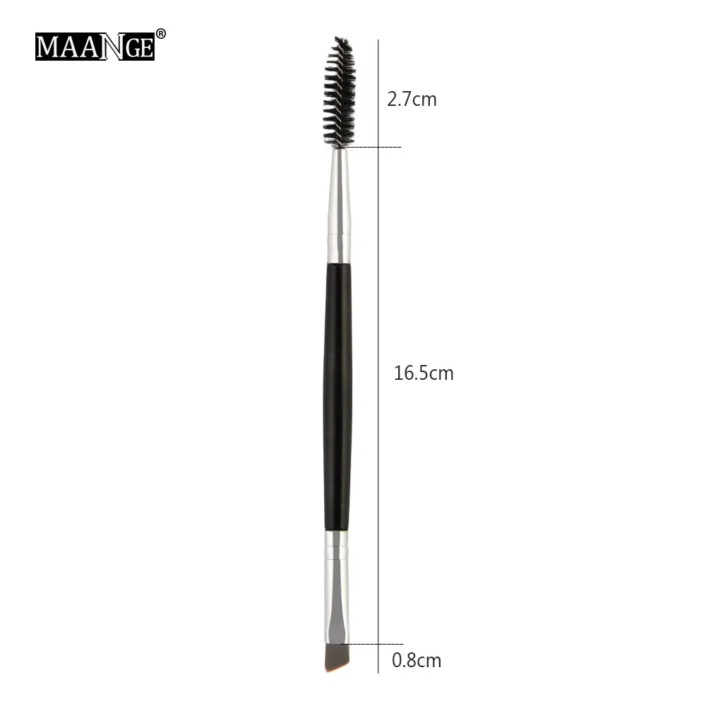 MSQ кисть Duo Brow Кисть для макияжа с деревянной ручкой двухсторонняя плоская угловая кисть для бровей Z4