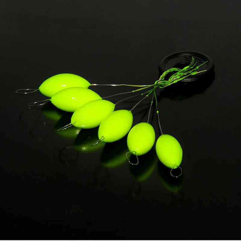 60 шт.(10 упаковок) овальный поплавок Seven-satr Float Mixedcolor 6 в 1 Space Bean Carp Fishing accessories Pesca Fishing Buoy X348