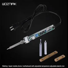 Wozniak Профессиональный 907N изоляционный паяльник с регулируемой температурой Электрический паяльник Мини паяльная станция