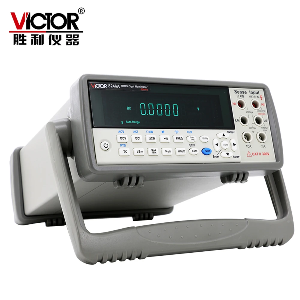 

VICTOR VC8246B VC8246A BenchTop Multimeter 1000V 10A Auto Range 55000 Counts Digital Multimeter AC/DC USB RS-232 DBM Null