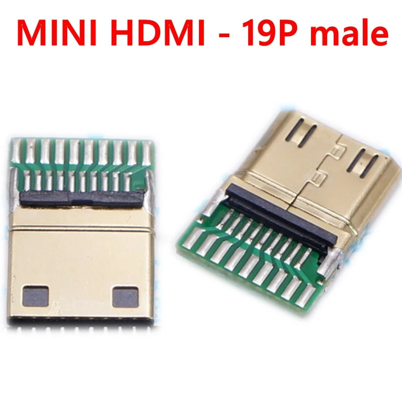 MINI HDMI USB 19pin B type male seat Connector HDMI USB Jack Connector