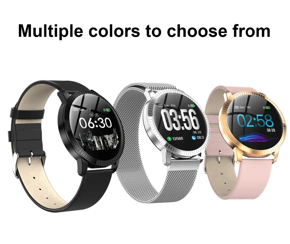 

696 CF18 Smart Watch IPS Screen Waterproof IP67 Blood Pressure Monitoring Metal Starp Multi Sport Modes SmartWatch men Band
