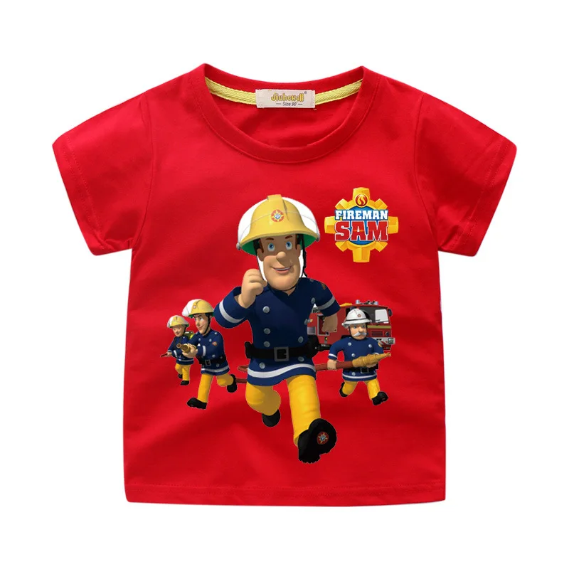 Fireman Sam Boys 100% Cotton Short sleeve T Shirt top ages 2,3,4,5,6 Years 
