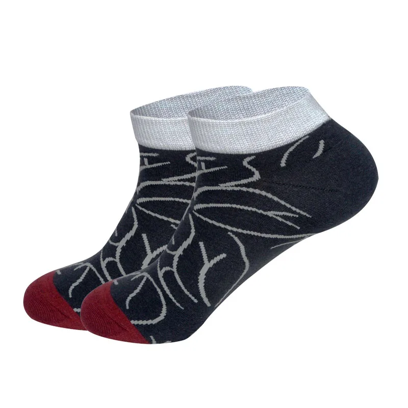 Летние Новые крутые носки до лодыжки, невидимые дизайнерские Короткие короткие носки-башмачки без шоу для женщин и мужчин, нейтральные носки-башмачки, Eur38-44 - Цвет: 13