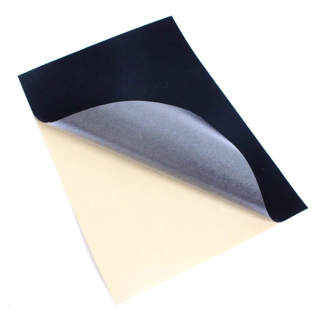 

Black Felt Fabric Adhesive Sheets Multipurpose Velvet Sheet Sticky Glue Back Film Lable Tag Sticker For Laser Wholesale hot sale