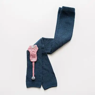 Новые леггинсы для маленьких девочек, очень красивый Творческий мультяшный Кот, штаны, весенние детские эластичные брюки, леггинсы, одежда для детей - Цвет: Синий