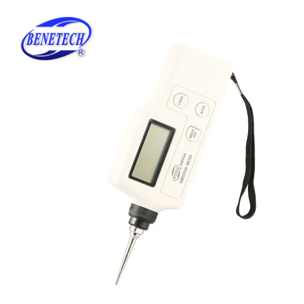 

BENETECH GM63A Portable Digital Vibration Meter Handheld Vibrometer Tester Device Measure Vibration Analyzer Gauge