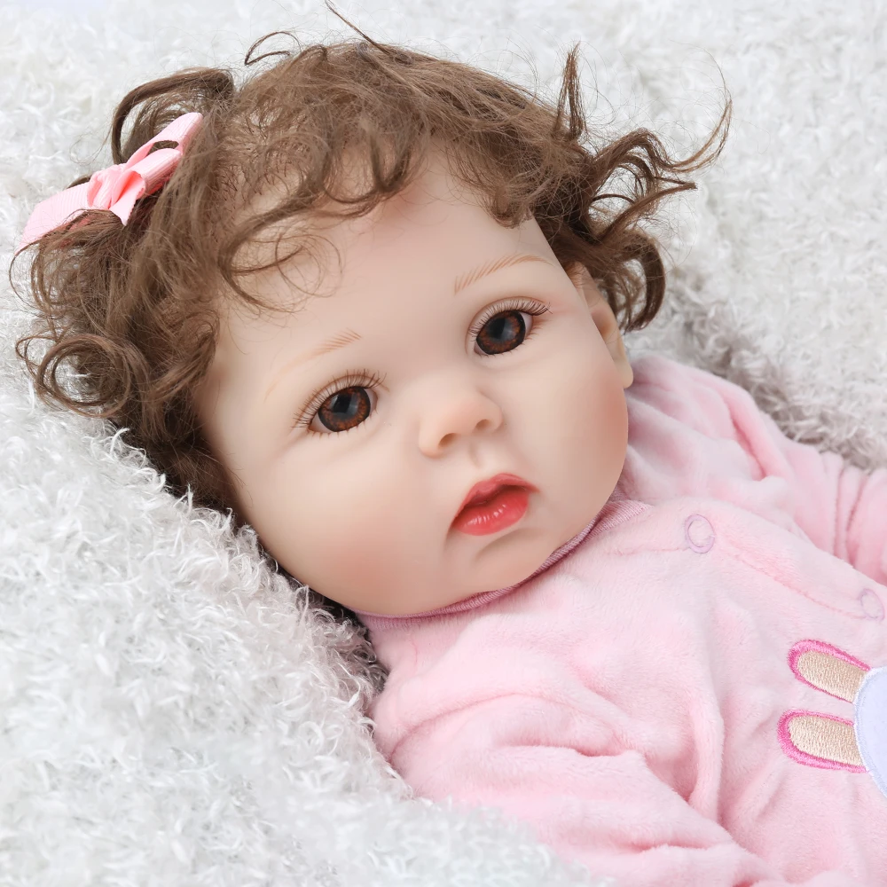 Soft Silicone Reborn Toddler Baby Doll Toys 48cm Bebe Realistic Boneca Lifelike Real Girl Menina Kids Birthday Collection Gifts
