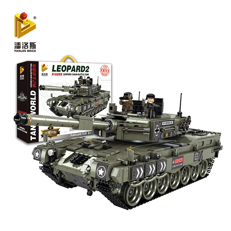 

2311pcs Military German Leopard 2 Tank Soldier Weapon Building Blocks Bricks Toys for Boys Compatible with legoing Army WW2