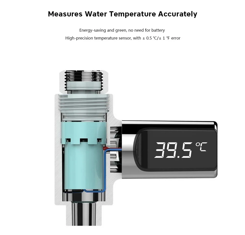 LW-101 светодиодный дисплей домашний термометр для душа поток воды температурный дисплей светодиодный дисплей Термометры для душа поддержка Прямая поставка