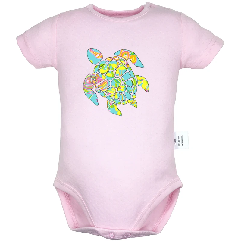 

Sea Turtle Flower Girl Beer Season Daddy's Hunting Girl Design Newborn Baby Bodysuit Suit Toddler Onsies Jumpsuit Cotton Clothes