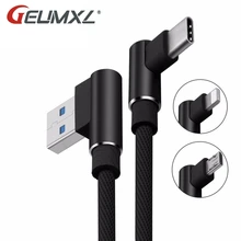 Для Iphone USB кабель 2.4A быстрое зарядное устройство Micro USB/TYPE C кабель 90 градусов 100 см плетеный шнур для samsung XIAOMI HUAWEI