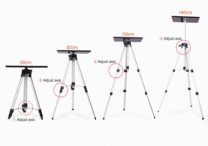 50-140 см портативный штатив для проектора подставка для ноутбука напольная подставка с лотком держатель для dvd-плеера регулировка высоты кронштейн для проектора